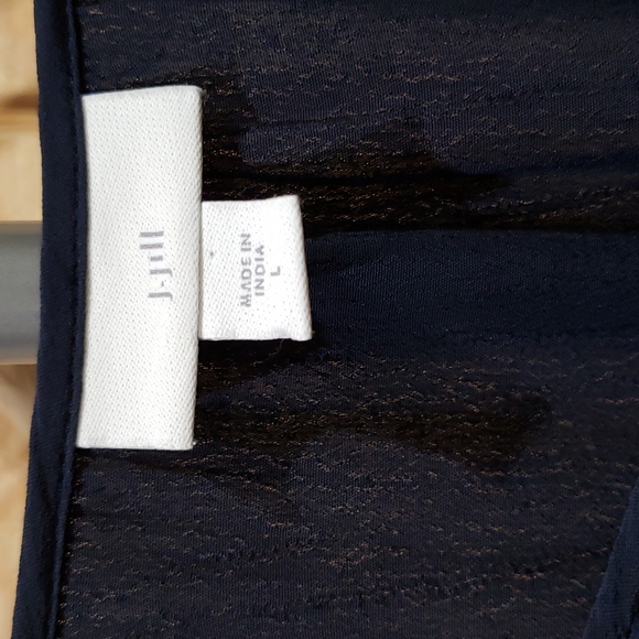 J. Jill Tops J Jill Navy Embroidered Long Sleeve Top Size L Poshmark
